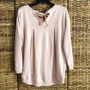 STEM Bow Tie Back Blush Sweater